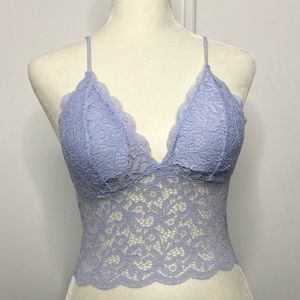 Last chance! Buy now! Free Press Purple Lace Bralette Top Size Small